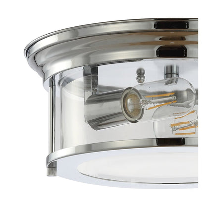 Lauren Metal/Glass Led Flush Mount