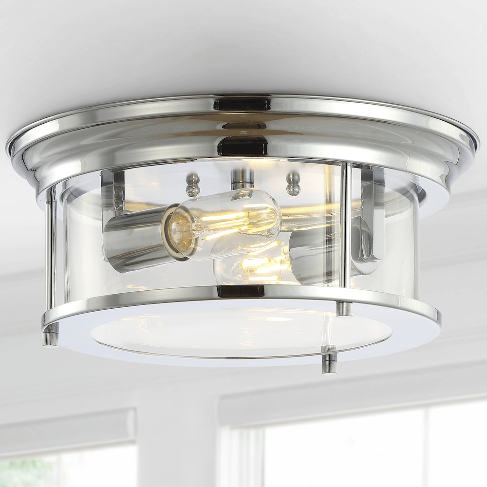 Lauren Metal/Glass Led Flush Mount