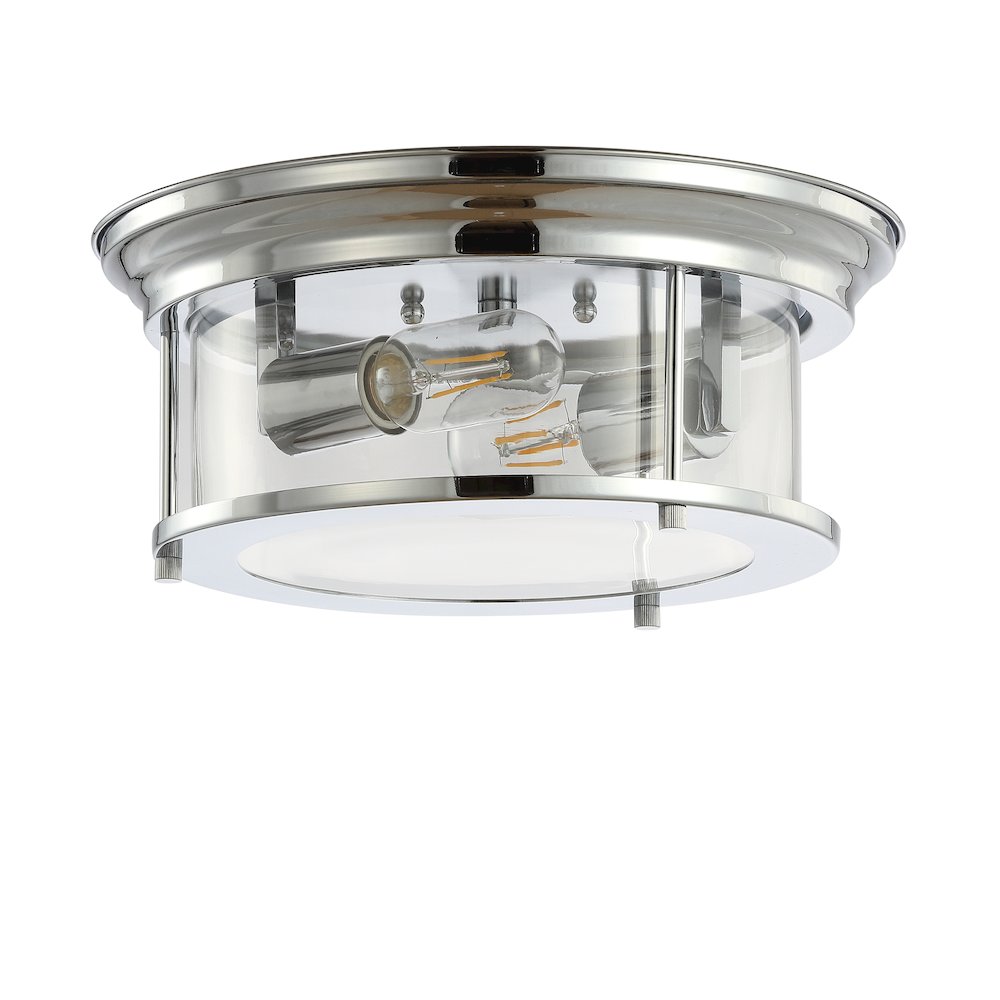 Lauren Metal/Glass Led Flush Mount