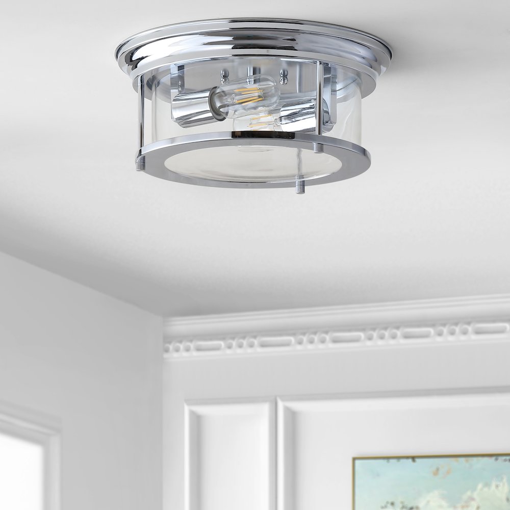 Lauren Metal/Glass Led Flush Mount