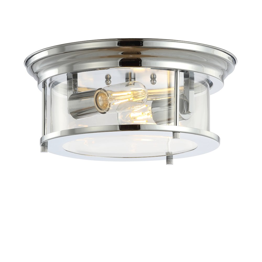 Lauren Metal/Glass Led Flush Mount