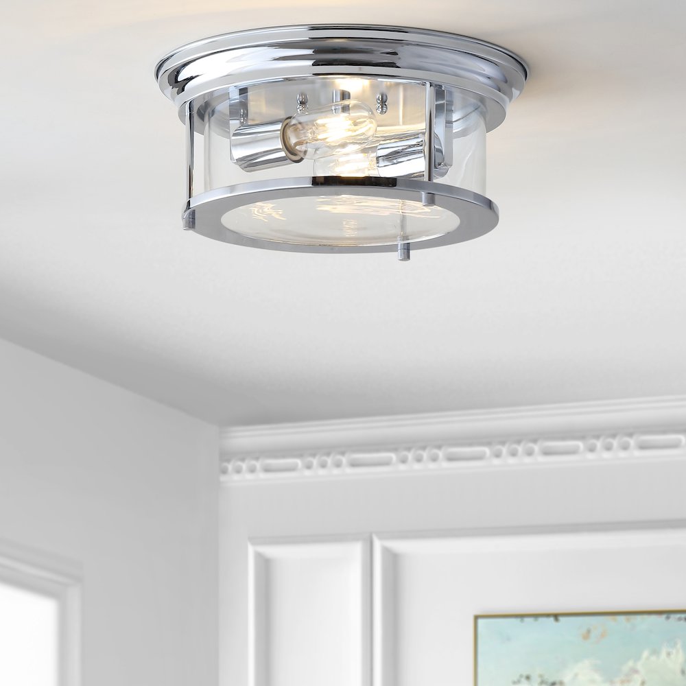 Lauren Metal/Glass Led Flush Mount