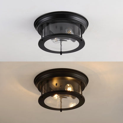 Lauren 2-Light Metal/Glass Led Flush Mount