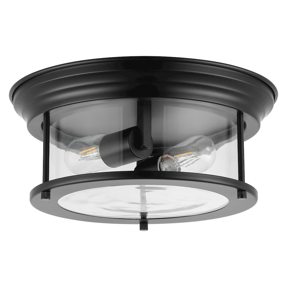 Lauren 2-Light Metal/Glass Led Flush Mount
