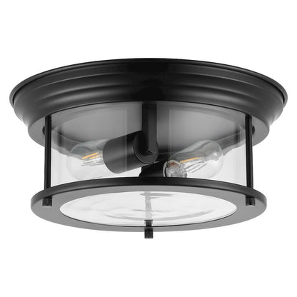 Lauren 2-Light Metal/Glass Led Flush Mount
