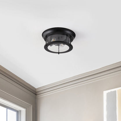 Lauren 2-Light Metal/Glass Led Flush Mount