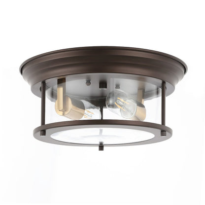 Lauren 2-Light Metal/Glass Led Flush Mount