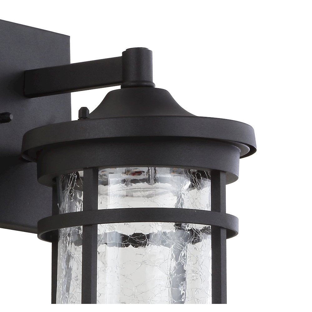 Campo Outdoor Wall Lantern Crackled Glassmetal Integrated Led Wall Sconce
