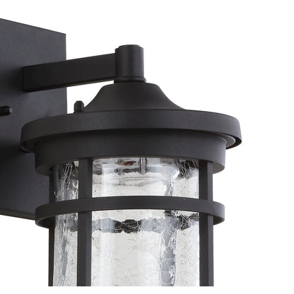 Campo Outdoor Wall Lantern Crackled Glassmetal Integrated Led Wall Sconce