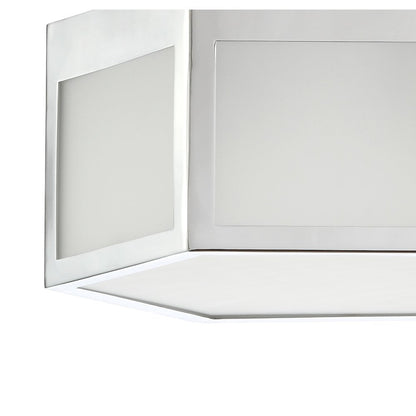 Minimo Hexagon Metalfrosted Glass Led Flush Mount