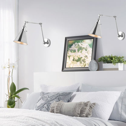 Rover Adjustable Arm Metal Led Wall Sconce (Set Of 2)