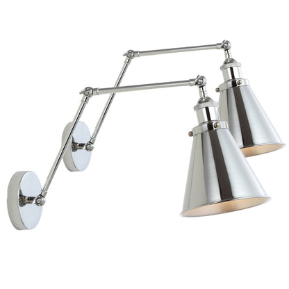 Rover Adjustable Arm Metal Led Wall Sconce (Set Of 2)