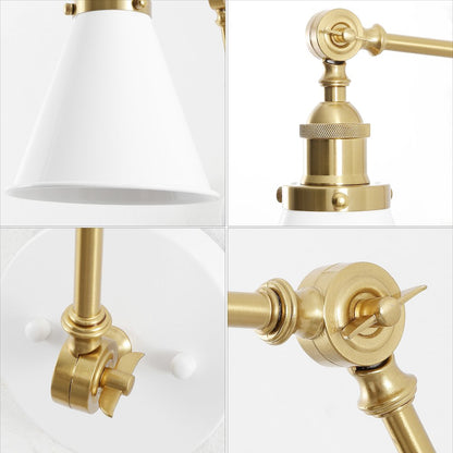Rover Classic Industrial Metal Adjustable Arm LED Wall Sconce