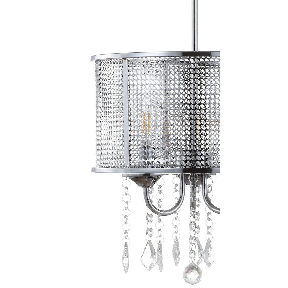 Avah Metal/Crystal Adjustable Led Drop Chandelier