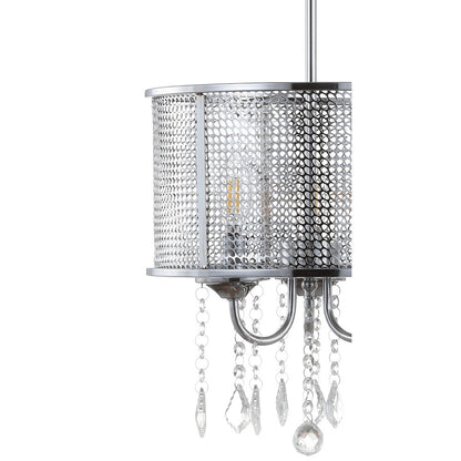 Avah Metal/Crystal Adjustable Led Drop Chandelier