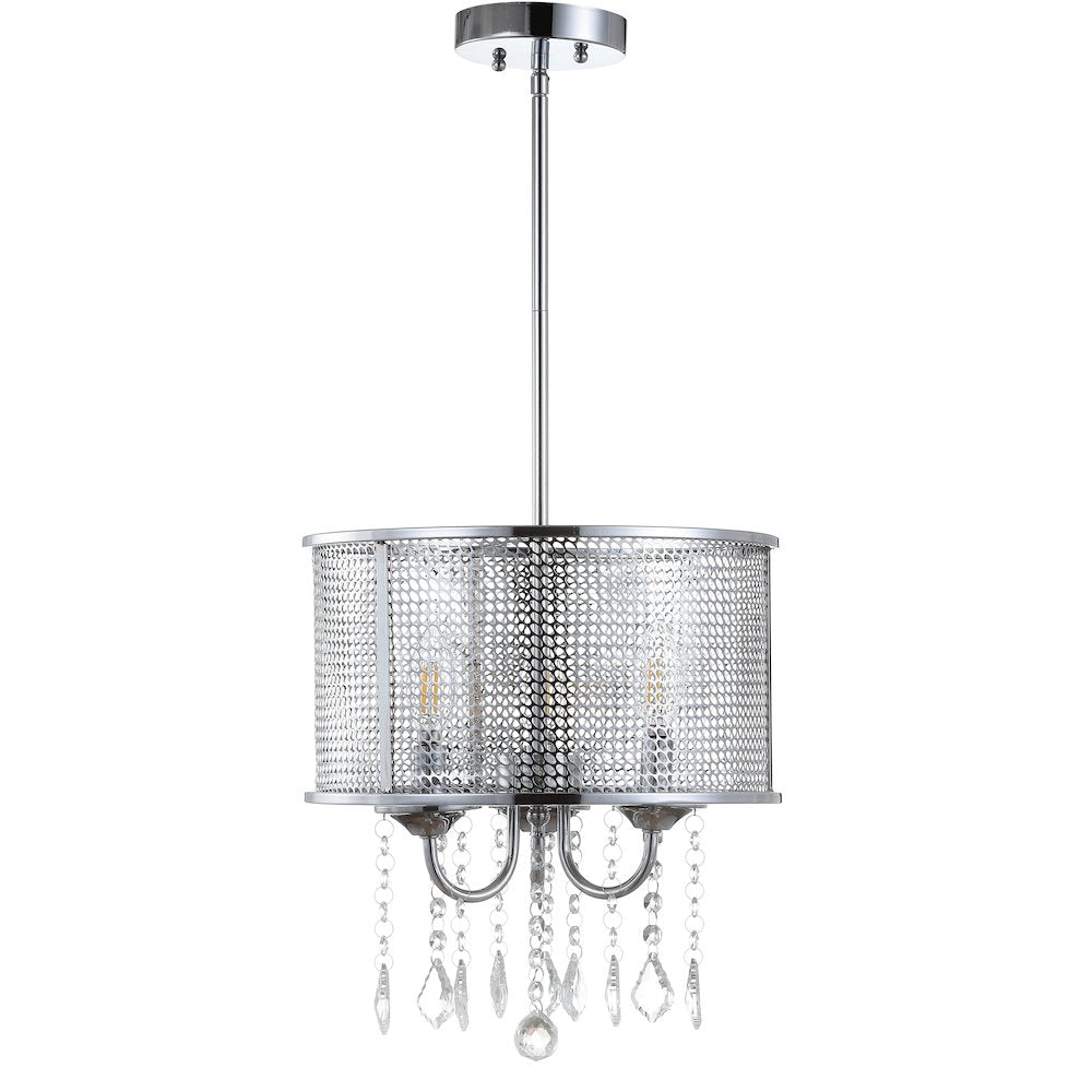 Avah Metal/Crystal Adjustable Led Drop Chandelier
