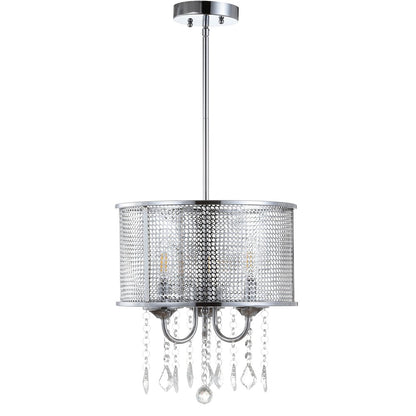 Avah Metal/Crystal Adjustable Led Drop Chandelier