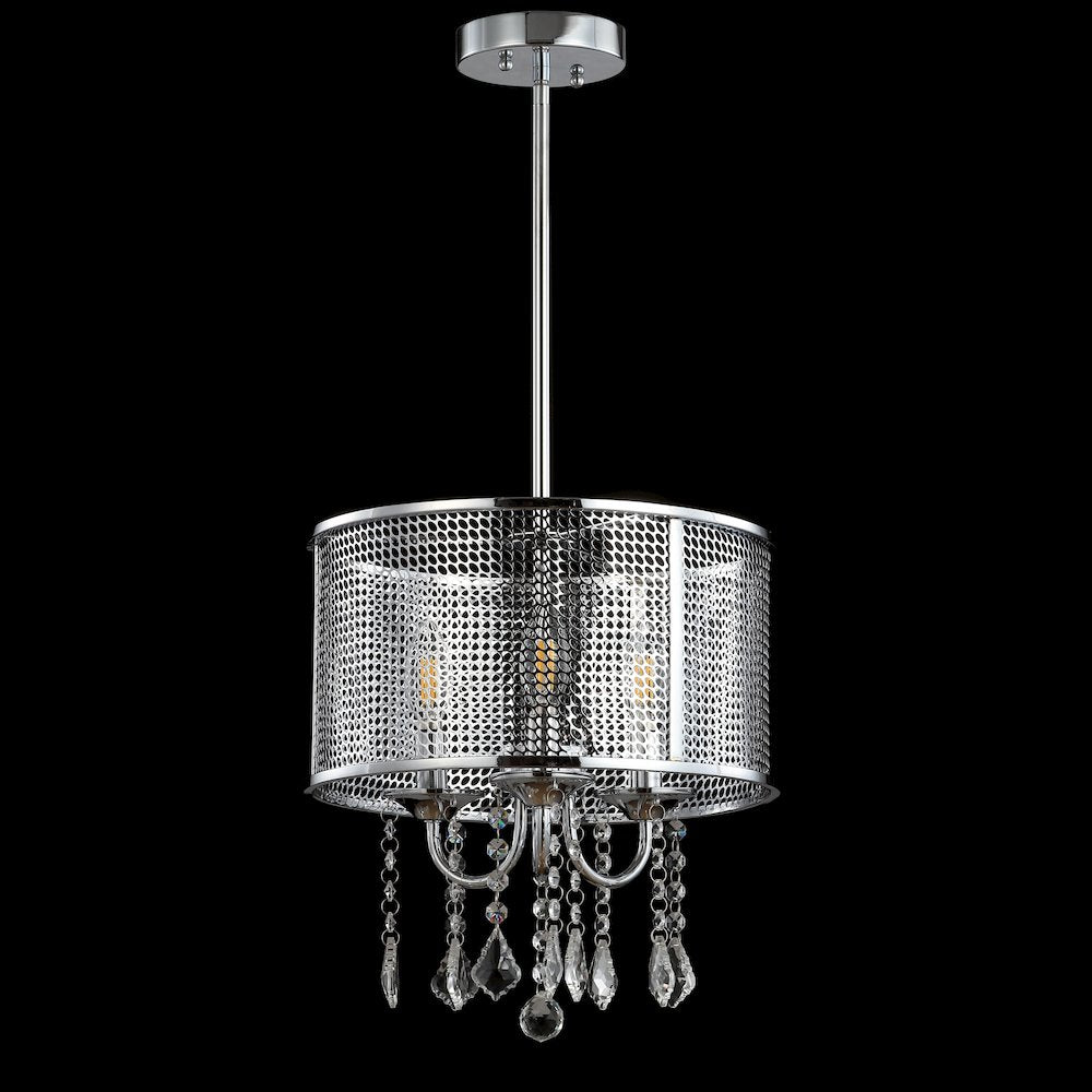 Avah Metal/Crystal Adjustable Led Drop Chandelier