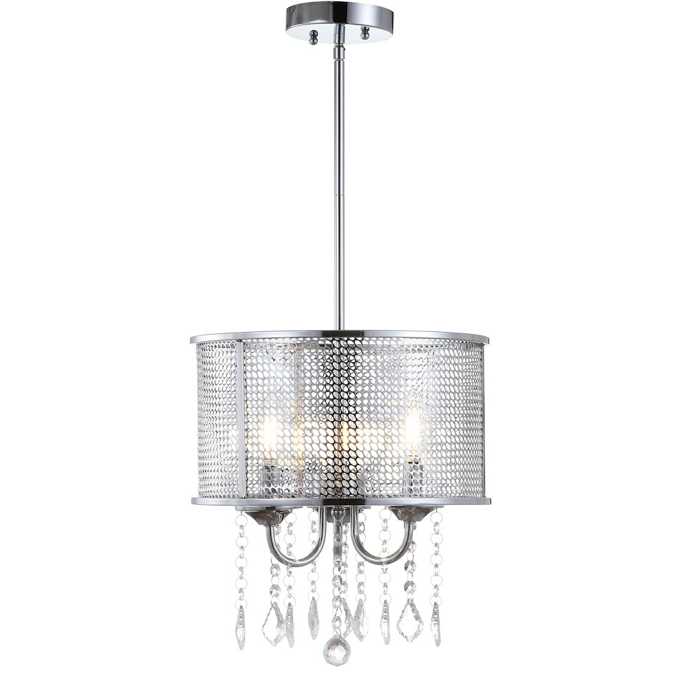 Avah Metal/Crystal Adjustable Led Drop Chandelier