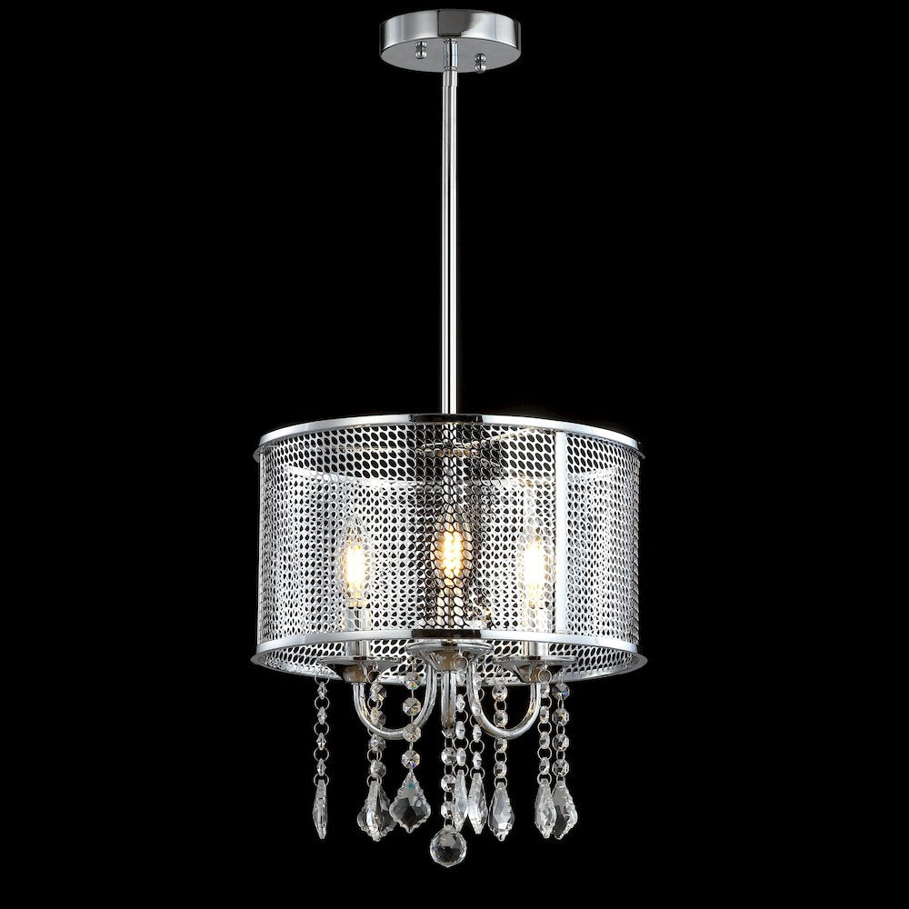 Avah Metal/Crystal Adjustable Led Drop Chandelier