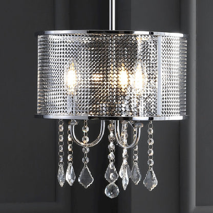 Avah Metal/Crystal Adjustable Led Drop Chandelier