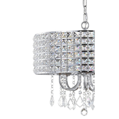 Reese Metal/Crystal Adjustable Led Drop Chandelier