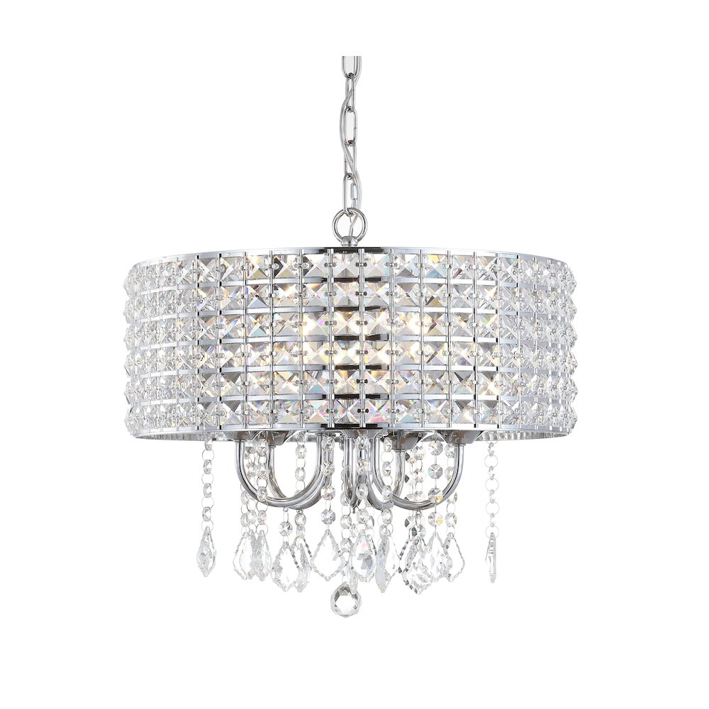 Reese Metal/Crystal Adjustable Led Drop Chandelier