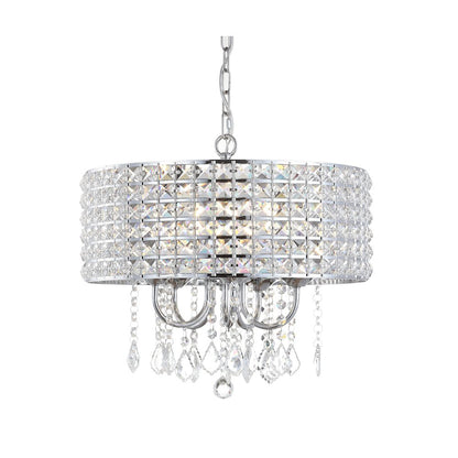 Reese Metal/Crystal Adjustable Led Drop Chandelier