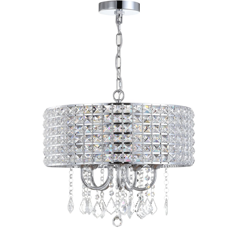 Reese Metal/Crystal Adjustable Led Drop Chandelier