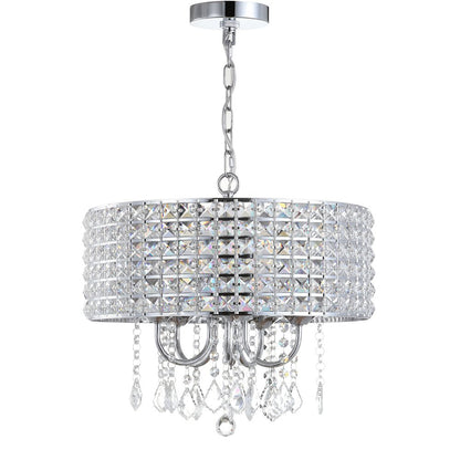 Reese Metal/Crystal Adjustable Led Drop Chandelier