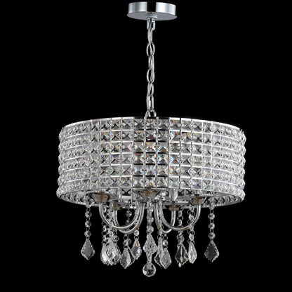 Reese Metal/Crystal Adjustable Led Drop Chandelier