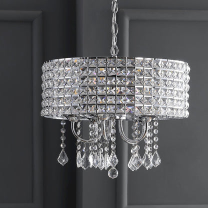 Reese Metal/Crystal Adjustable Led Drop Chandelier