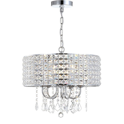 Reese Metal/Crystal Adjustable Led Drop Chandelier
