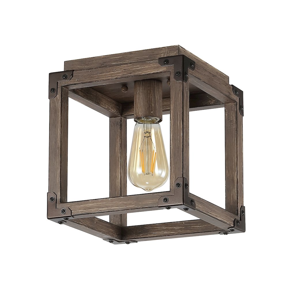 Magnolia Iron Rustic Farmhouse Led Flush Mount