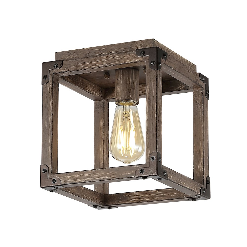 Magnolia Iron Rustic Farmhouse Led Flush Mount