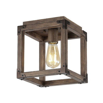 Magnolia Iron Rustic Farmhouse Led Flush Mount