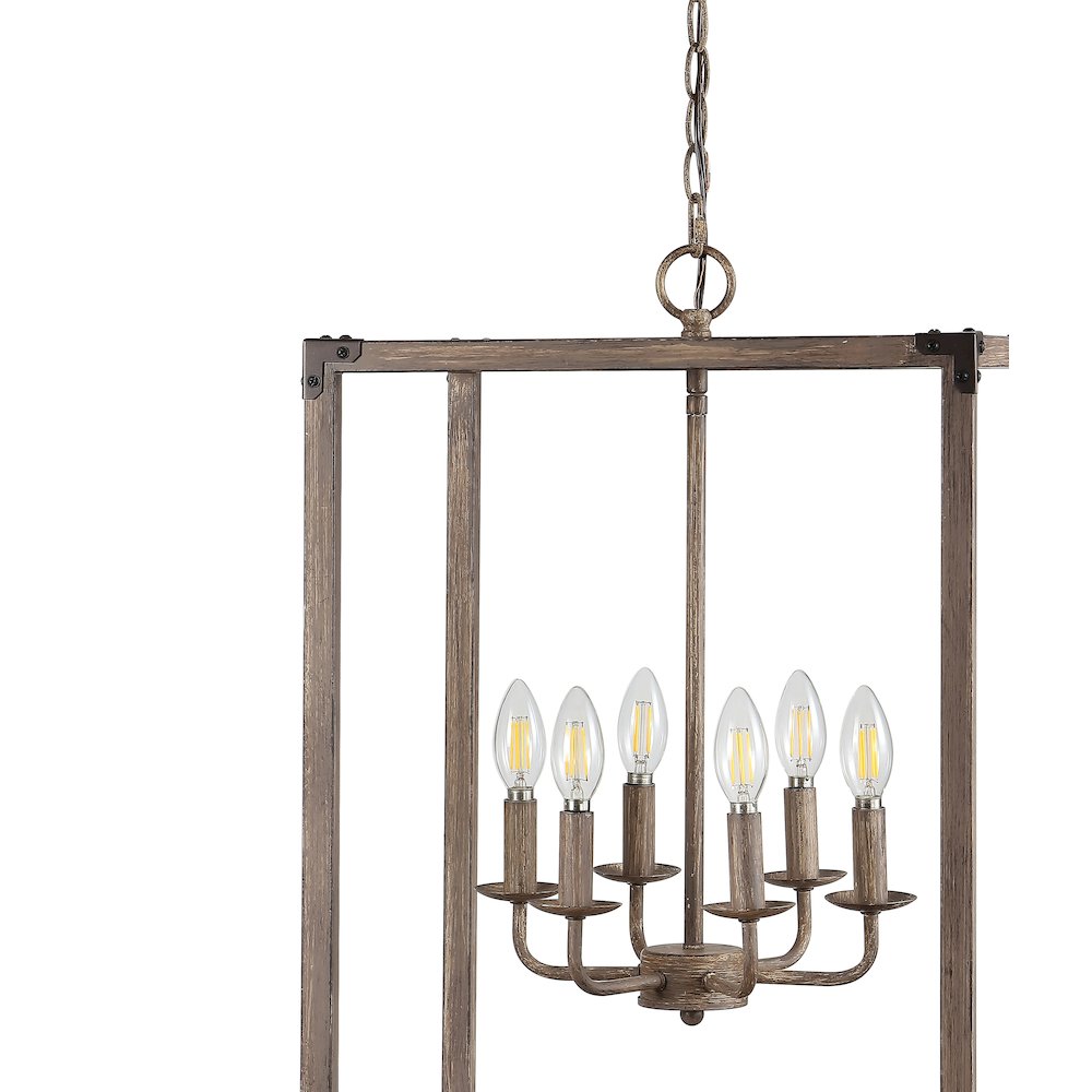 Magnolia Adjustable Iron Rustic Farmhouse Led Pendant