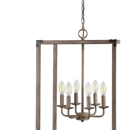 Magnolia Adjustable Iron Rustic Farmhouse Led Pendant