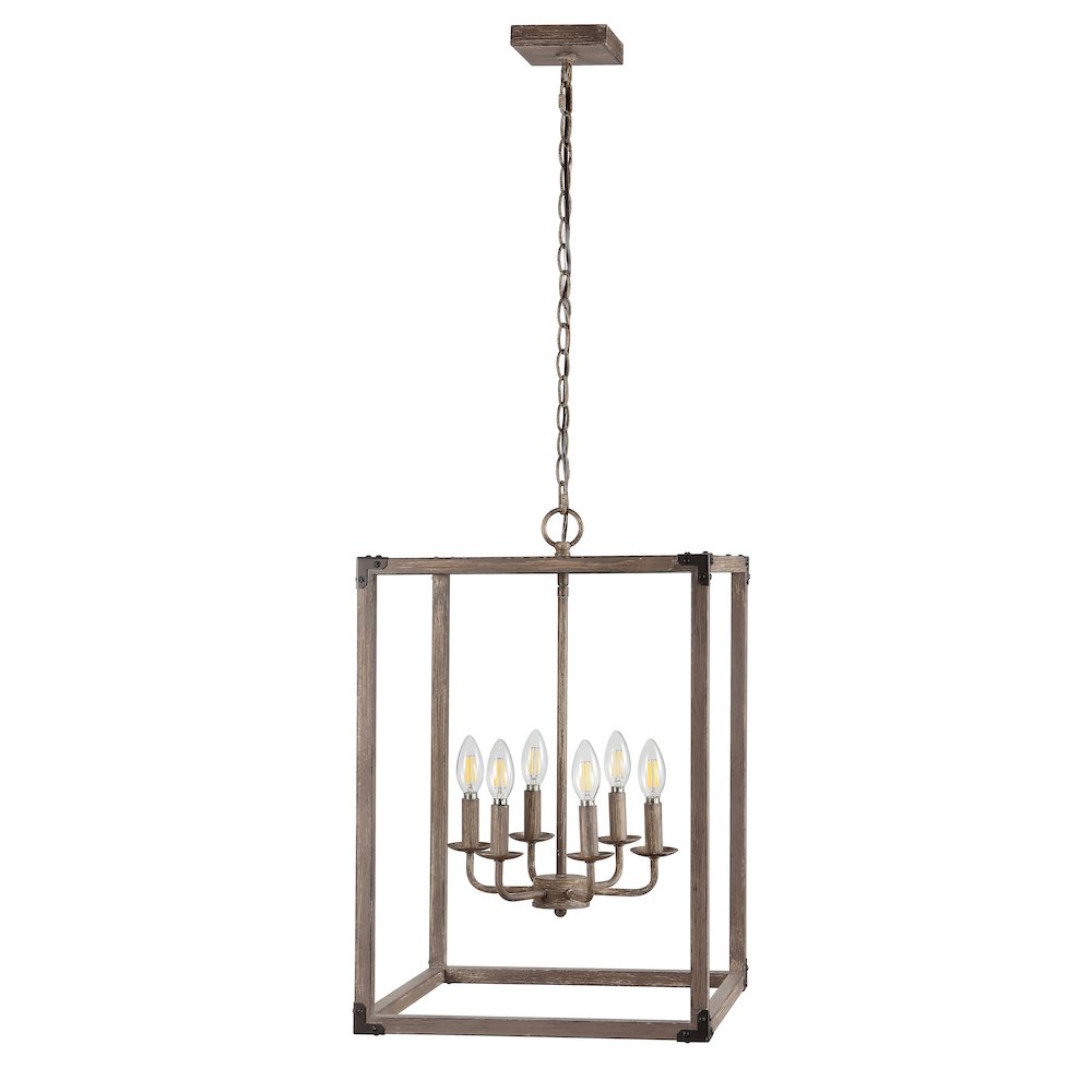 Magnolia Adjustable Iron Rustic Farmhouse Led Pendant