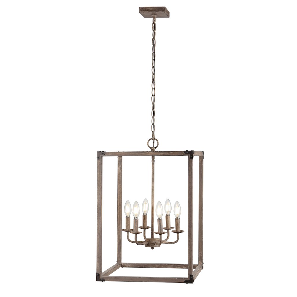Magnolia Adjustable Iron Rustic Farmhouse Led Pendant