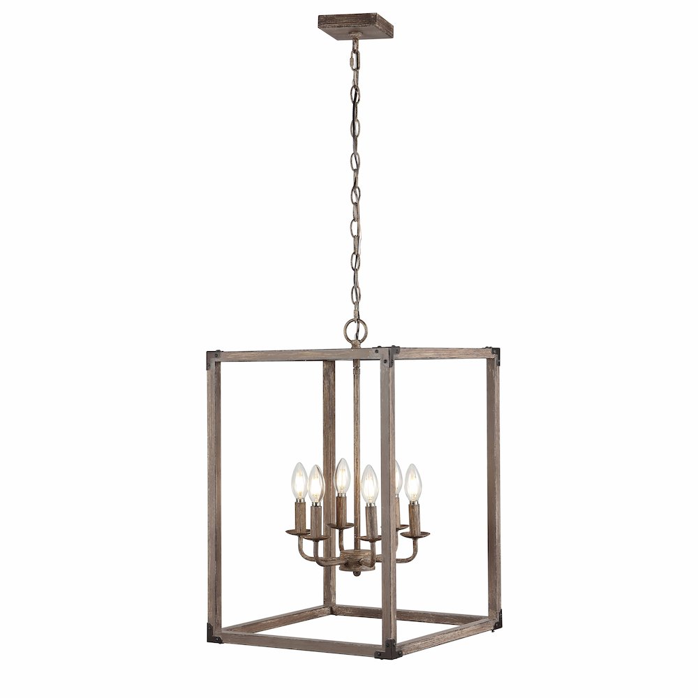 Magnolia Adjustable Iron Rustic Farmhouse Led Pendant