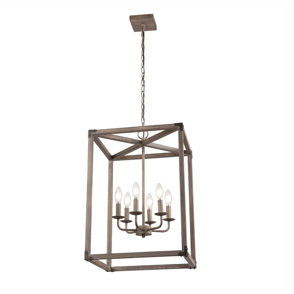 Magnolia Adjustable Iron Rustic Farmhouse Led Pendant