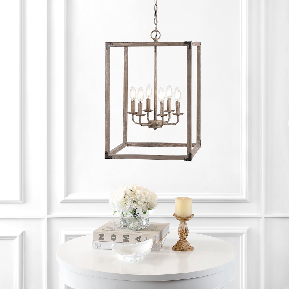 Magnolia Adjustable Iron Rustic Farmhouse Led Pendant