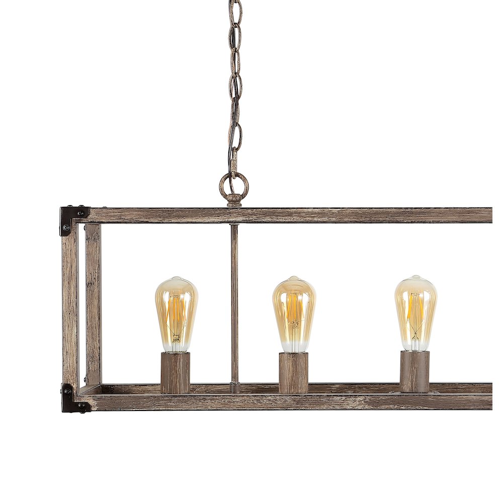 Magnolia Adjustable Iron Rustic Farmhouse Led Pendant