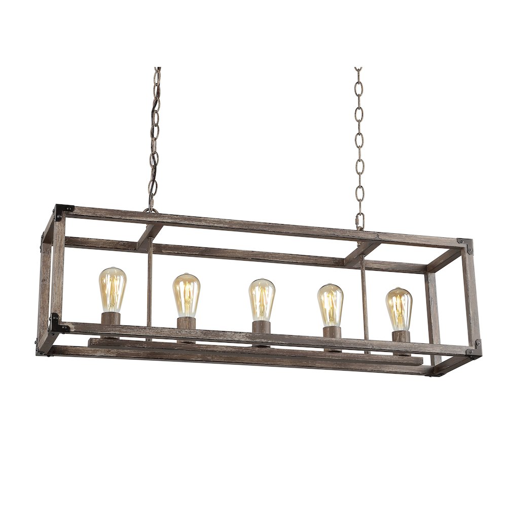 Magnolia Adjustable Iron Rustic Farmhouse Led Pendant