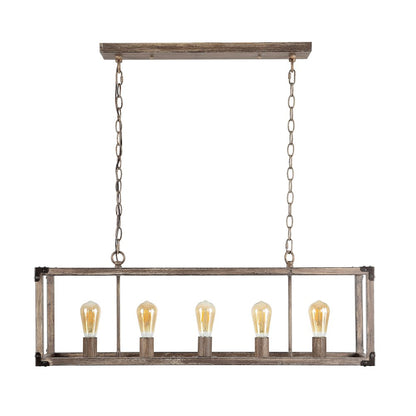 Magnolia Adjustable Iron Rustic Farmhouse Led Pendant