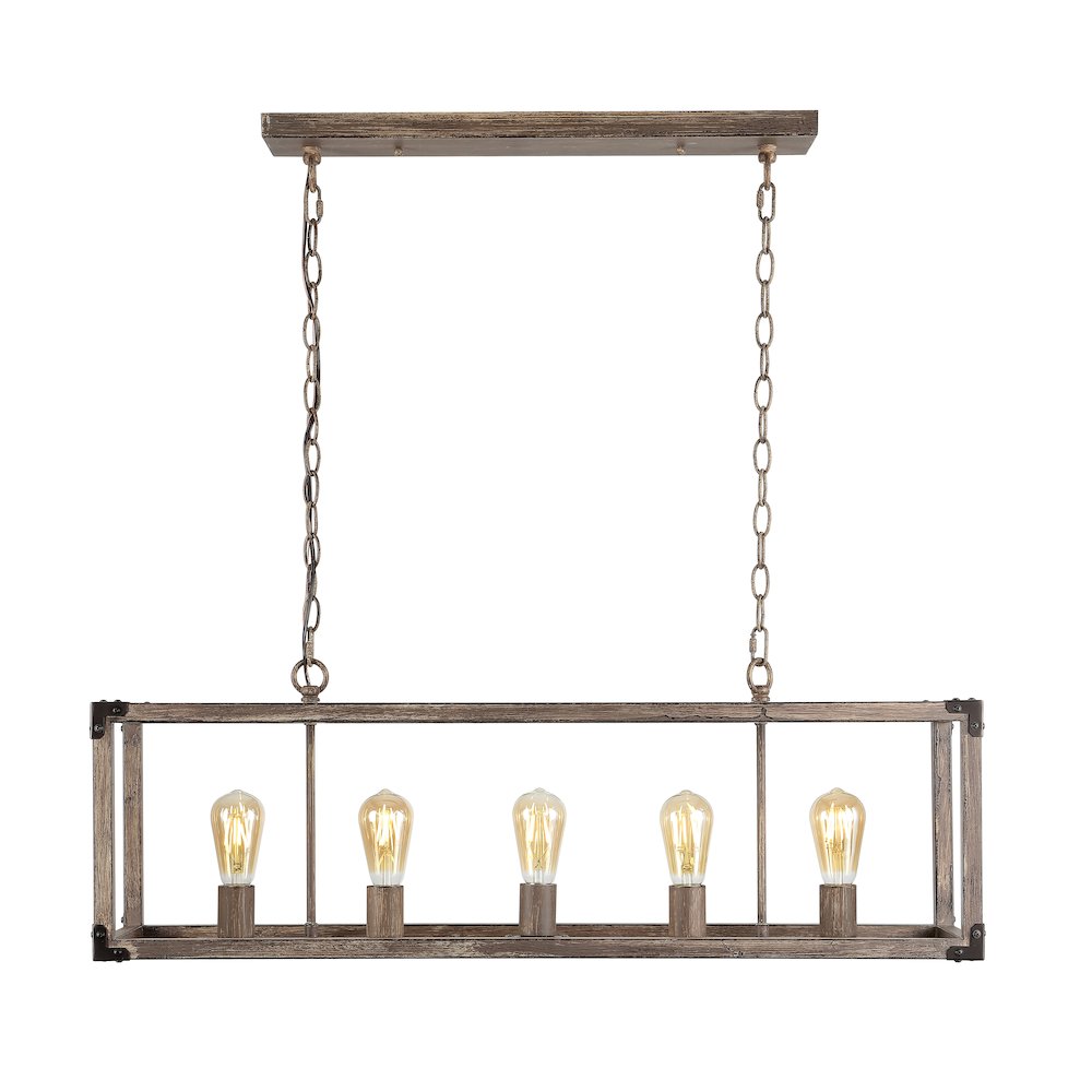Magnolia Adjustable Iron Rustic Farmhouse Led Pendant