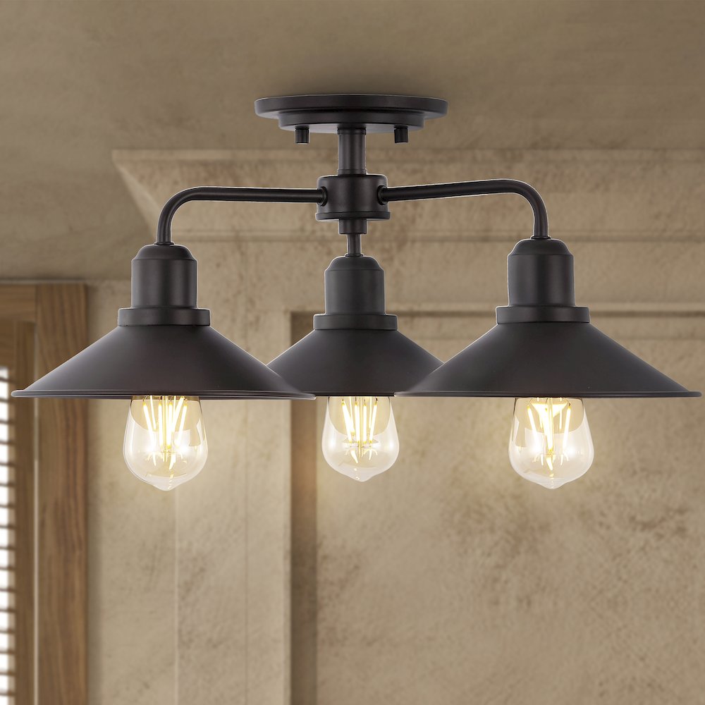 Calvin Iron Industrial Led Pendant