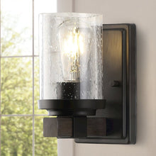 Bungalow Iron/Seeded Glass Rustic Farmhouse Led Vanity Light