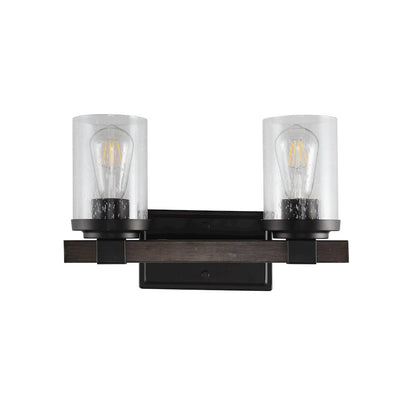 Bungalow Iron/Seeded Glass Rustic Farmhouse Led Vanity Light